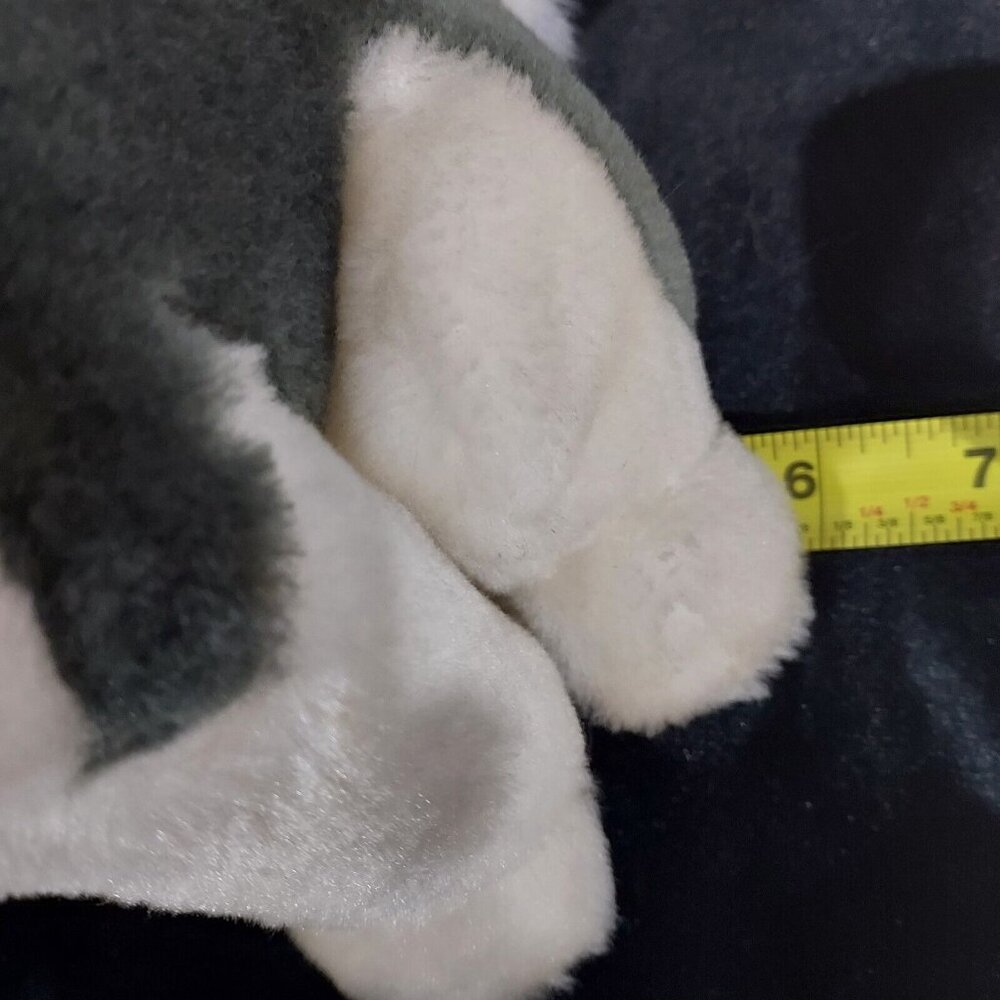 Gray Wolf /Husky Dog Plush 10" Shalom Toy Co Stuffed Animal Toy with Blue Eyes - Picture 15 of 16
